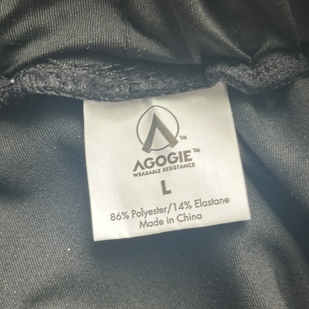 Black wearable resistance leggings size Large/XL Agogie pants+40 - Picture 7 of 8